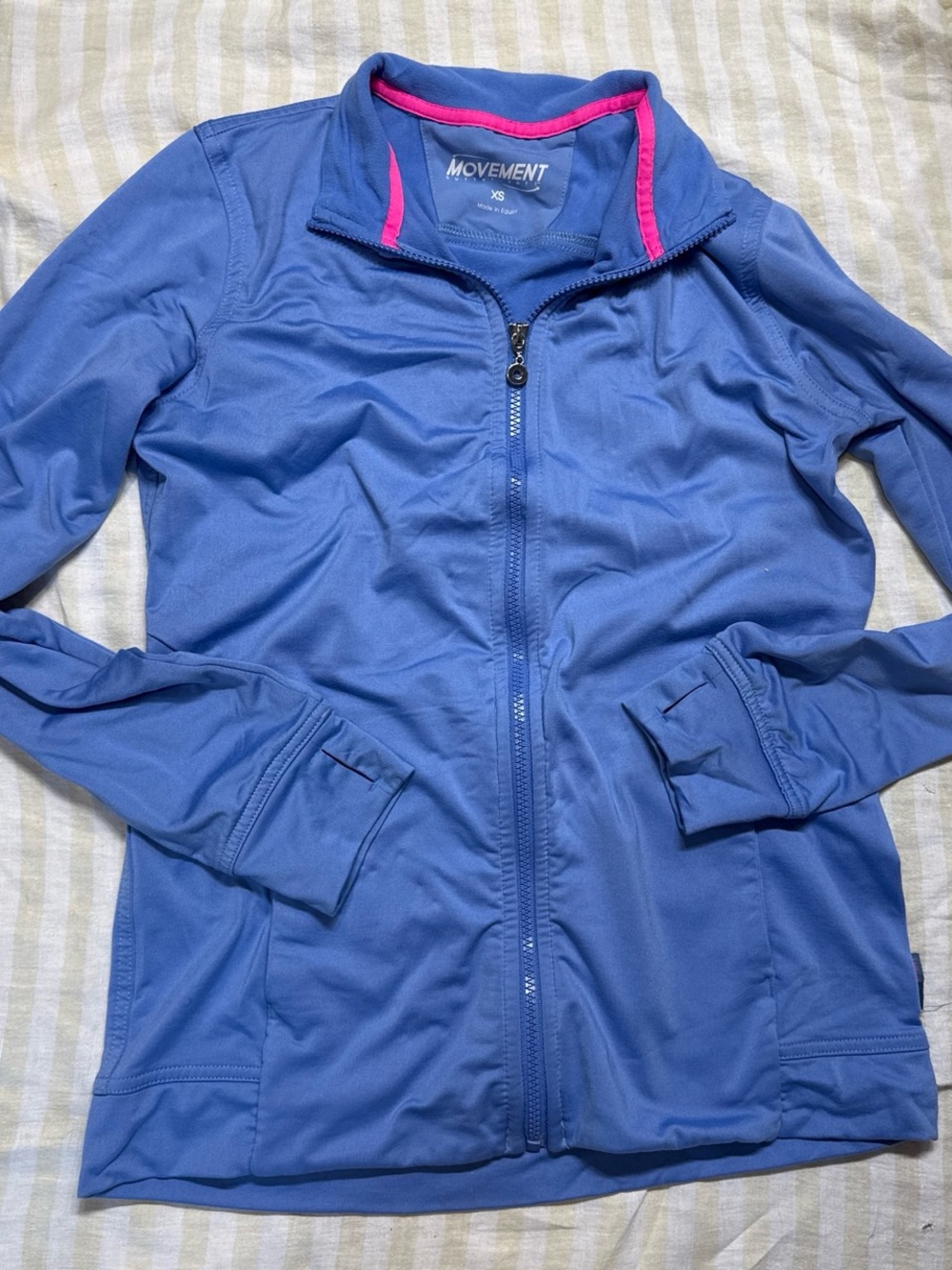 Women's Blue Zip-Up Active Jacket